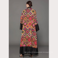 Mode Femmes Moyen modèles S-5 XL maxi bloc de couleur Plus la taille Porter Vêtements Islamiques Arabe Filles robe abaya